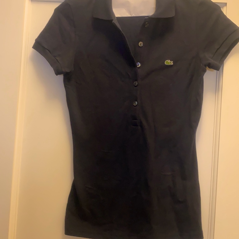 Lacoste classic fitted navy polo shirt